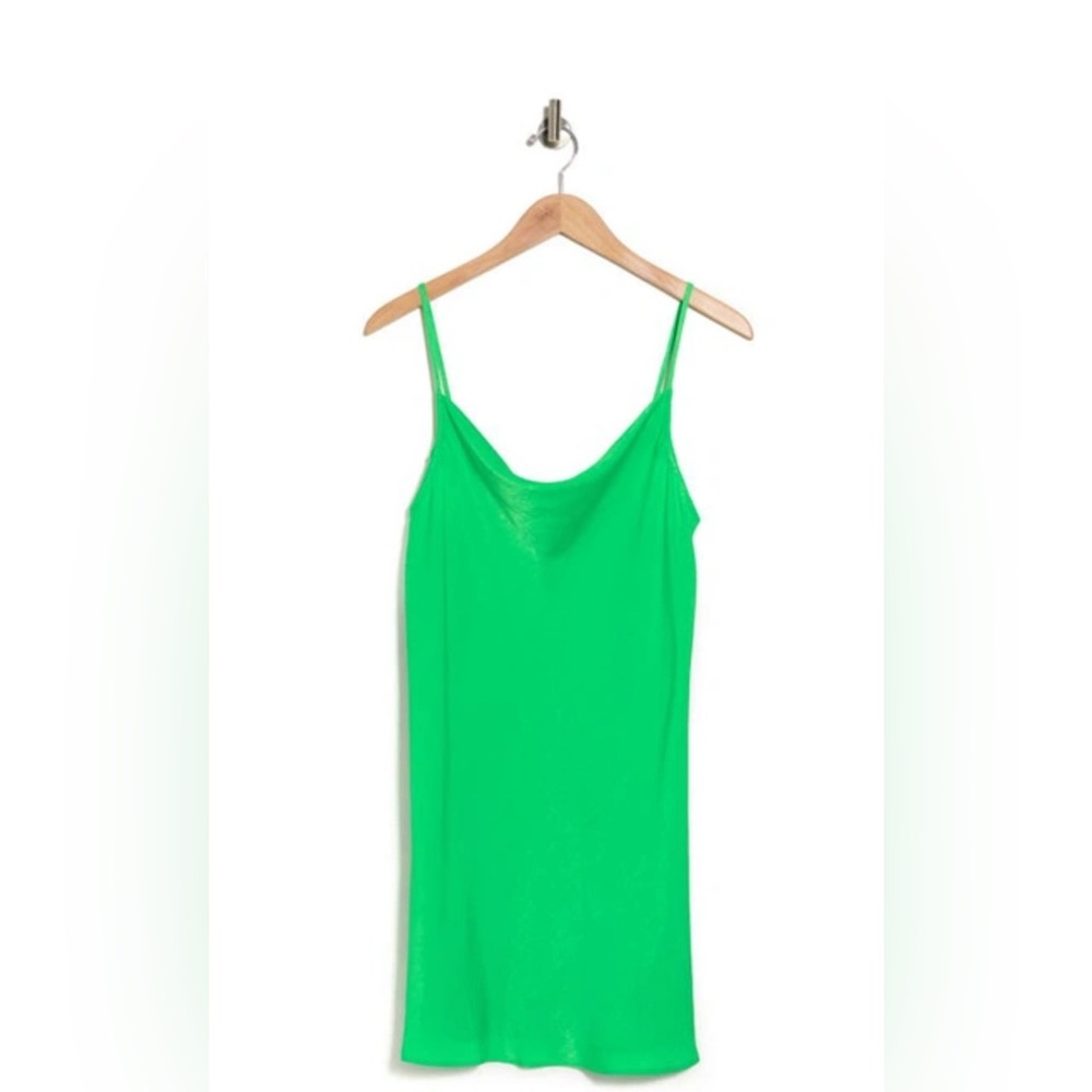 Abound Satin Slip Dress - Green Island (Size M)